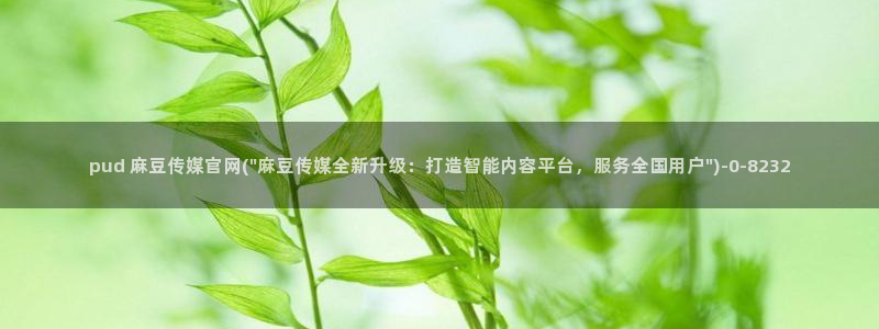 麻豆高清专区：pud 麻豆传媒官网(\