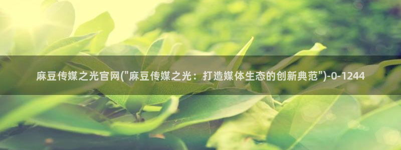 麻豆下载视频：麻豆传媒之光官网(\